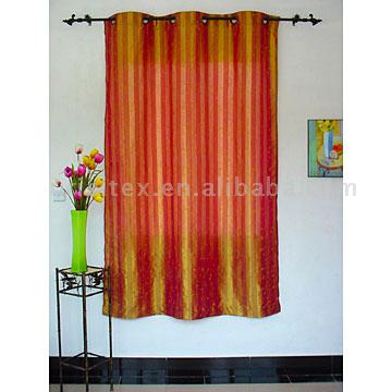 Embroidered Taffeta Curtain